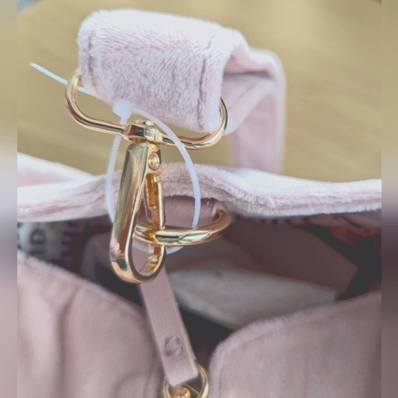 Juicy Couture Dusty Blush Pink Velour LARGE Big Spender Tote Bag/Purse - Picture 13 of 16